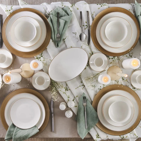 Karaca Rowan New Generation Bone Dinner Set für 12 Personen Gold 69 Teile