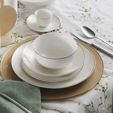 Karaca Rowan New Generation Bone Dinner Set für 12 Personen Gold 69 Teile