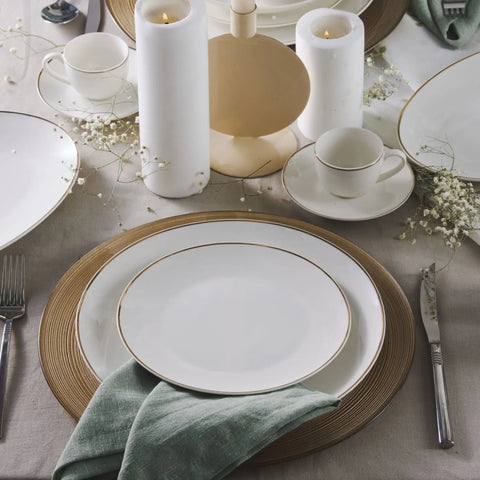 Karaca Rowan New Generation Bone Dinner Set für 12 Personen Gold 69 Teile