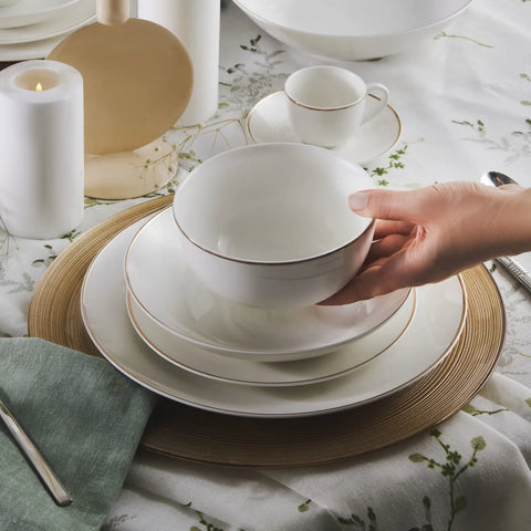 Karaca Rowan New Generation Bone Dinner Set für 12 Personen Gold 69 Teile