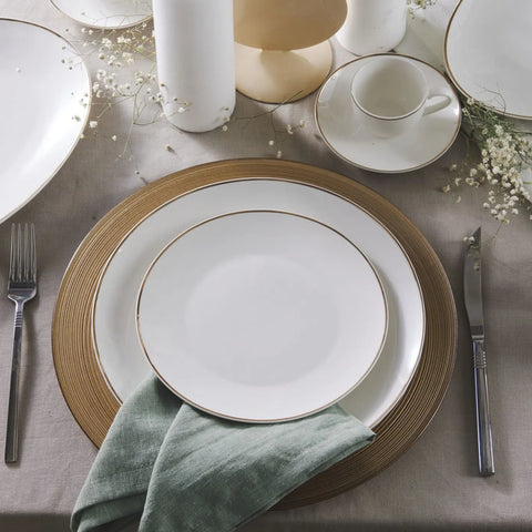 Karaca Rowan New Generation Bone Dinner Set für 12 Personen Gold 69 Teile