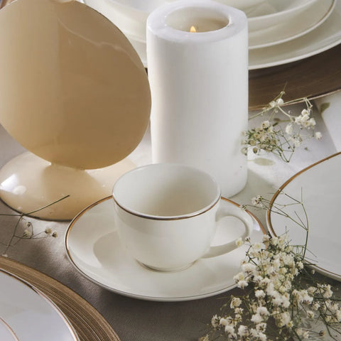 Karaca Rowan New Generation Bone Dinner Set für 12 Personen Gold 69 Teile