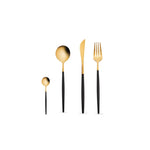 Karaca Raven 16-teiliges Edelstahl-Besteckset für 4 Personen, Schwarzgold