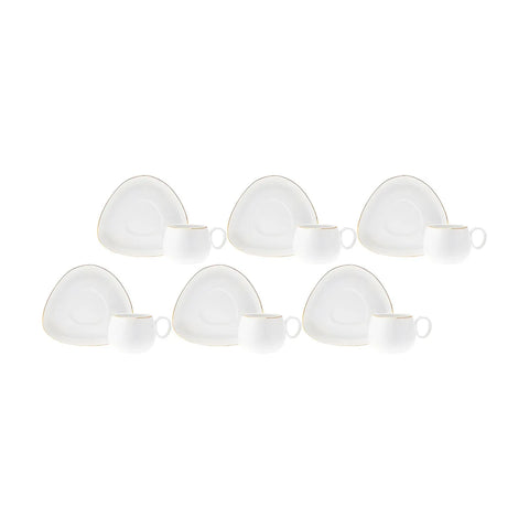 Karaca Tribe Porzellan-Kaffeetassen-Set für 6 Personen 90 ml 