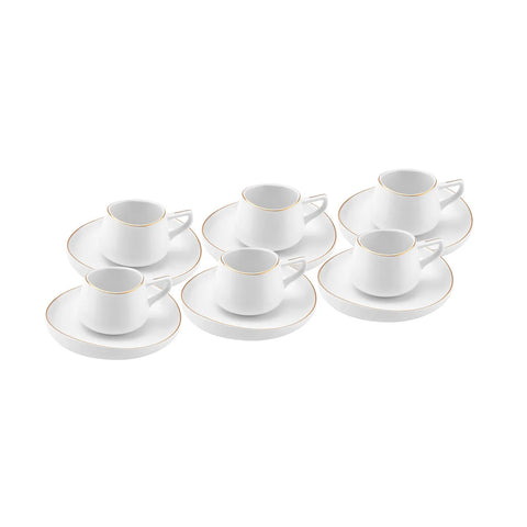 Karaca Hole Porzellan Kaffeetasse Set für 6 Personen 90ml