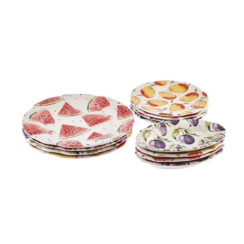 Karaca Tutti Frutti Steingut 4 Personen Geschirr Set 12 Teile
