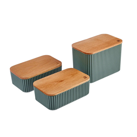 Karaca Massimo 3-teiliges Vorratsbehälter-Set Grün