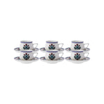 Karaca Çini Kaffeetassen-Set für 6 Personen 90 ml