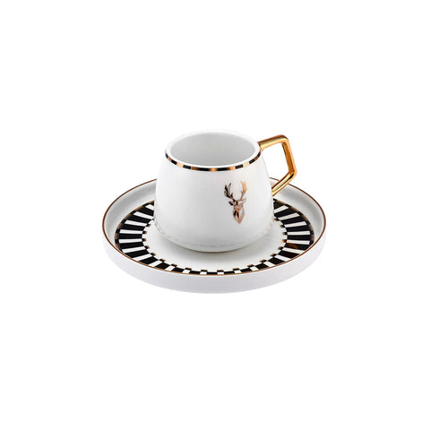 Karaca Aries Kaffeetassen-Set für 2 Personen 90 ml