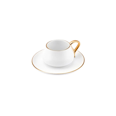 Karaca Senior Kaffeetassen Set, 2 Personen, 90 ml, Weiß 