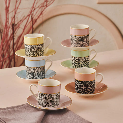 Karaca Bali 6 Personen Kaffeetassen-Set 80 ml