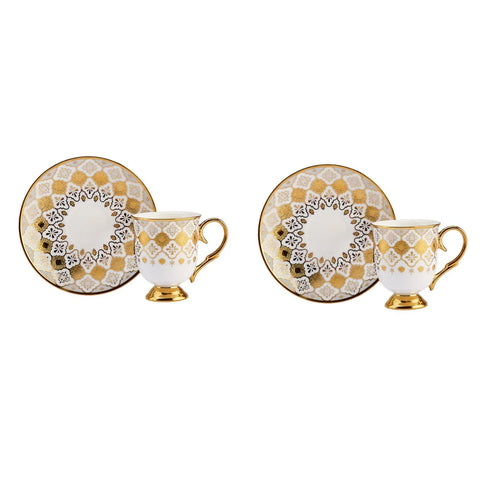 Karaca Afife Kaffeetassen Set, 2 Personen, 90 ml