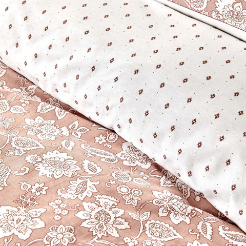 Karaca Home Celerina Rosa 100% Baumwolle Einzel Bettbezug Set