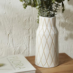 Karaca Home Mosaik Vase 16 x 16 x 32 cm Weiß