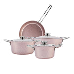 Karaca Ivy Biogranit 7-teiliges Kochgeschirr-Set Rose