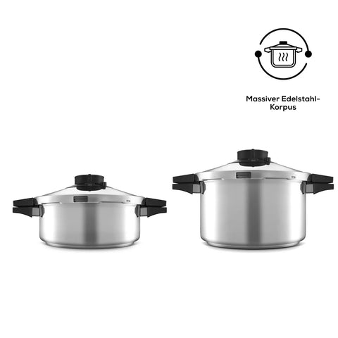 Karaca Quick and Safe Induktions Schnellkochtopf Set 4+6 Lt