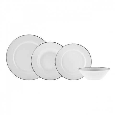 Karaca Rebeca Platinium 16-teiliges Porzellan-Set für 4 Personen