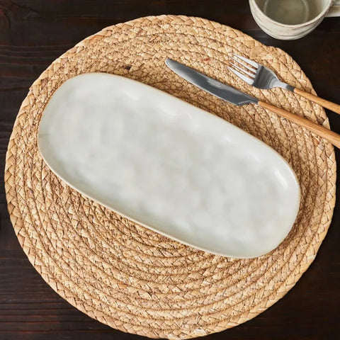 Karaca Aria Reactive Glaze Servierplatte, 31cm, Beige