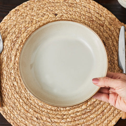 Karaca Aria Reactive Glaze Tiefer Teller, 20 cm, Beige