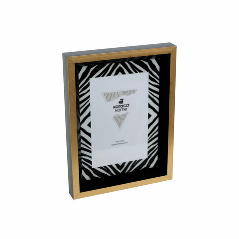 Karaca Home Wild Touch Zebra  Bilderrahmen, Gold