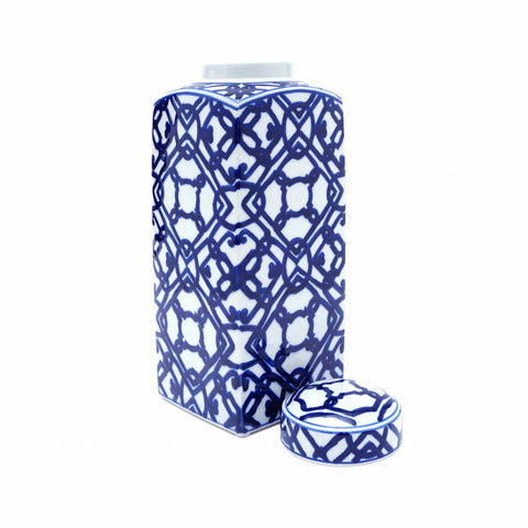 Karaca Home Blau Weiß Rechteckiger Würfel 37 cm
