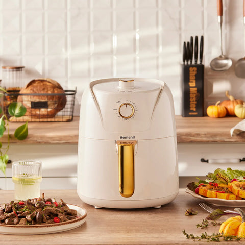 Homend Airfryday 2504H mit 8 verschiedenen Programmen, 4,3 Liter Airfryer Creme
