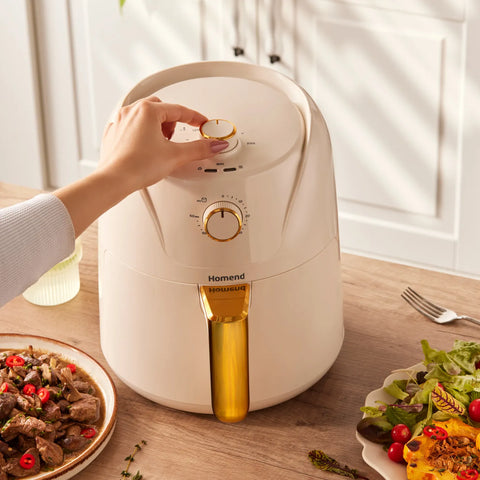 Homend Airfryday 2504H mit 8 verschiedenen Programmen, 4,3 Liter Airfryer Creme