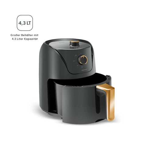 Homend Airfryday 2505H mit 8 verschiedenen Programmen, 4,3 Liter Airfryer Anthrazit
