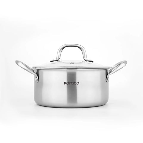 Karaca PowerSteel 316+ Stahl Kochtopfset, 7-teilig