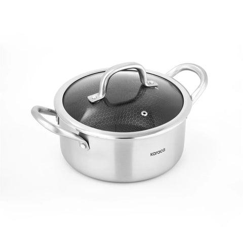 Karaca PowerSteel 316+ Stahl Kochtopfset, 7-teilig