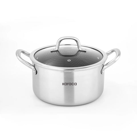 Karaca PowerSteel 316+ Stahl Kochtopfset, 7-teilig