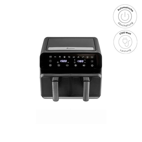 Karaca Multifry XXXL 4+4 Liter digitaler Airfryer mit zwei Kammern
