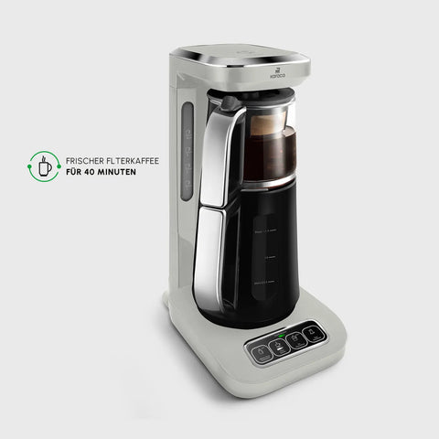 Karaca Caysever Robotea Pro 4 in 1 sprechender automatischer Teekocher Wasserkocher und Filterkaffeemaschine, Starlight, 2500W