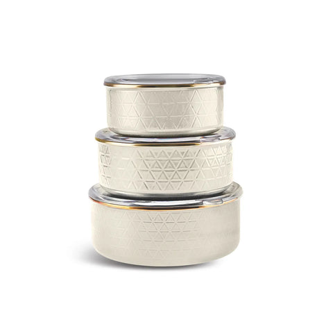Karaca Kristall emailliert Granit Induktion Basis Dowry Kochtopf Set Creme, 16 teilig