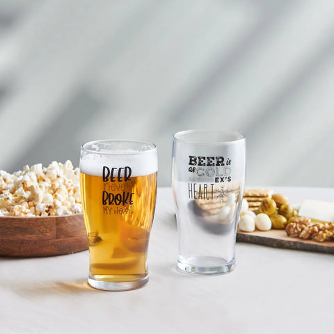 Karaca Fritz Bierglas-Set 2 Stück, 454 ml
