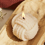 Karaca Home Rope Kerze 8 cm, Creme