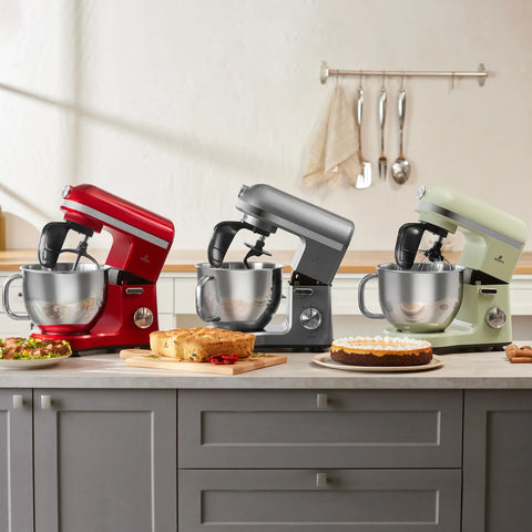 Karaca Mastermaid Chef Pro Doppelarm-Standmixer Imperial Rot 1750 W