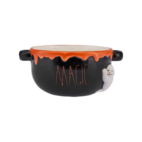 Karaca Halloween Magic Keramik Schüssel, 21cm, Orange Schwarz