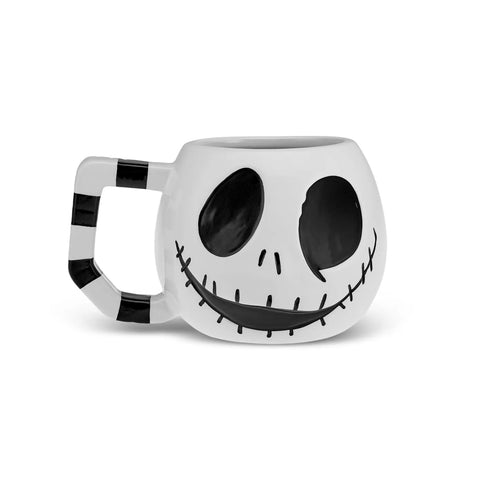 Karaca Halloween Creepy Keramik Tasse, 10cm, Weiß Schwarz