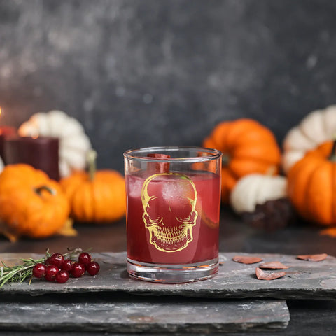 Karaca Halloween Schädel Trinkglas, 380ml