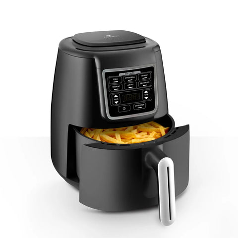 Karaca Air Cook XL 2 in 1 Sprechender Airfryer, schwarz chrom