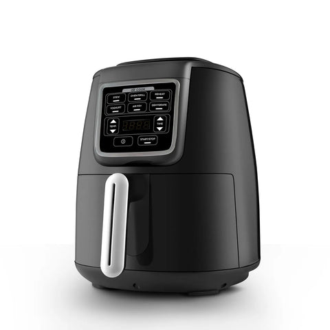 Karaca Air Cook XL 2 in 1 Sprechender Airfryer, schwarz chrom