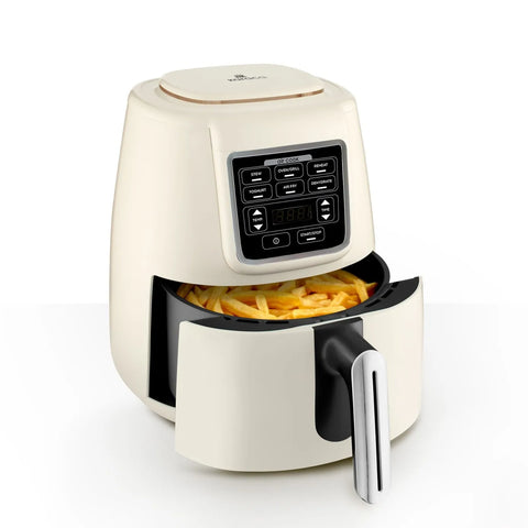 Karaca Air Cook XL 2 in 1 Sprechender Airfryer, ikonisches beige