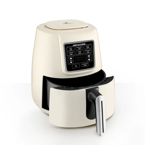 Karaca Air Cook XL 2 in 1 Sprechender Airfryer, ikonisches beige