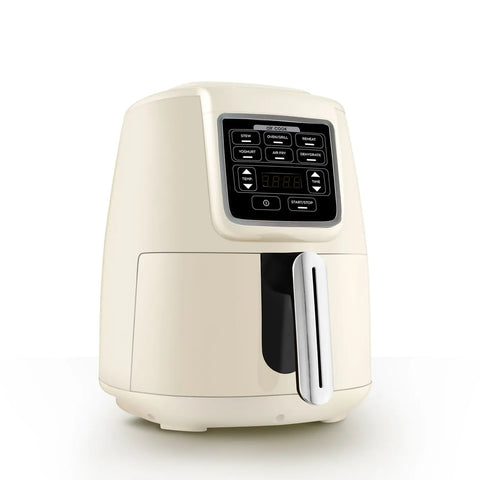 Karaca Air Cook XL 2 in 1 Sprechender Airfryer, ikonisches beige