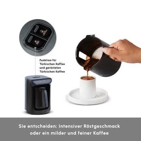 Karaca Hatır Kaffeemaschine mit Röstfunktion  Anthrazit, 535W
