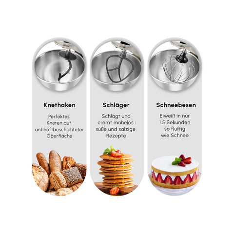 Karaca Mastermaid Chef Pro Doppelarm Küchenchef Ikonisch Beige, 5L, 1500 W