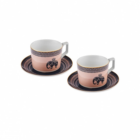 Karaca Elephant Teetassen Set für 2 Personen, 220 ml
