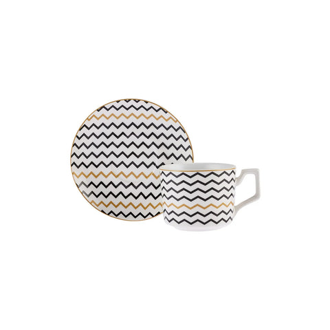 Karaca Nossa Teetassen-Set für 6 Personen, 220 ml