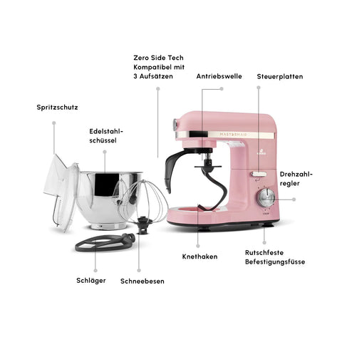 Karaca Mastermaid Chef Pro Doppelarm Küche Chef 1500 W Rosa